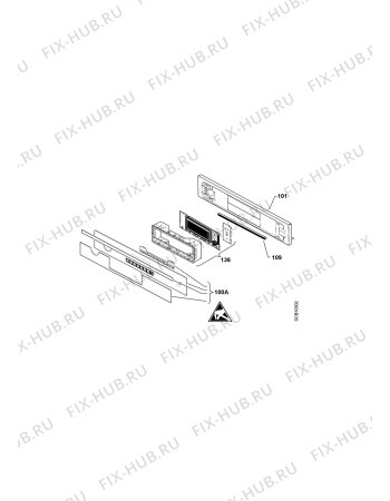 Взрыв-схема плиты (духовки) Aeg Electrolux KB9820E-A - Схема узла Command panel 037